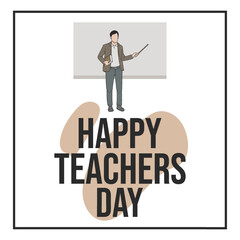 happy teachers day thank you teacher vector