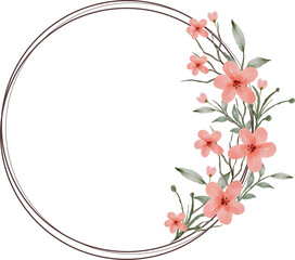beautiful watercolor flower wreath