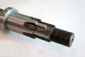 The new splined shaft for cnc machining lathe in the shop.     