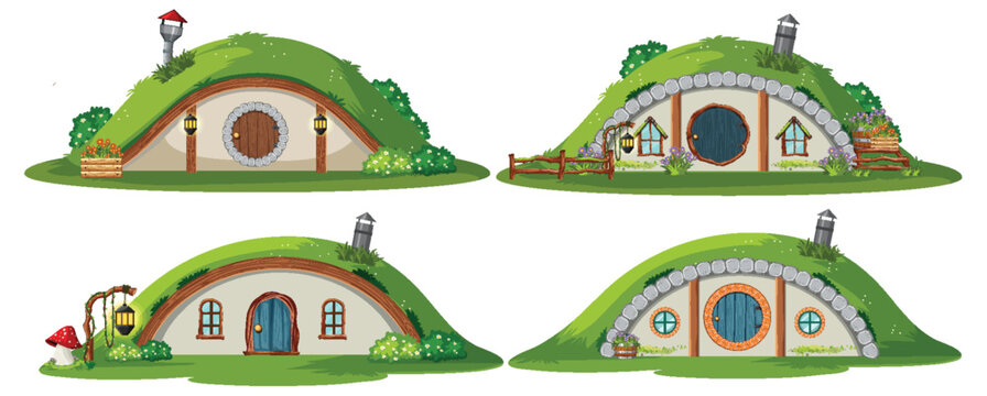 Set of hobbit house