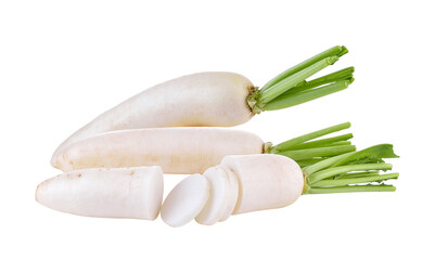 Radishes on transparent png