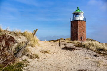 Lighthouse Kampen Sylt - obrazy, fototapety, plakaty
