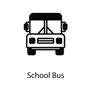 School bus icon design stock illustration