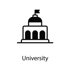 University icon design stock illustration