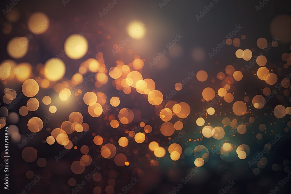 Poster abstract light bokeh background. winter holidays background. generative ai