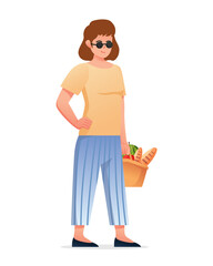 Characters people picnic on summertime holidays