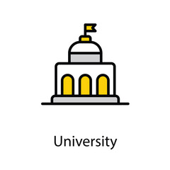 University icon design stock illustration