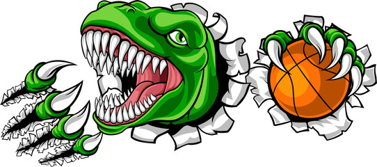 Dinosaur Basketball Player Animal Sports Mascot © Christos Georghiou