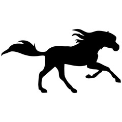 Fototapeta na wymiar silhouette horse 1