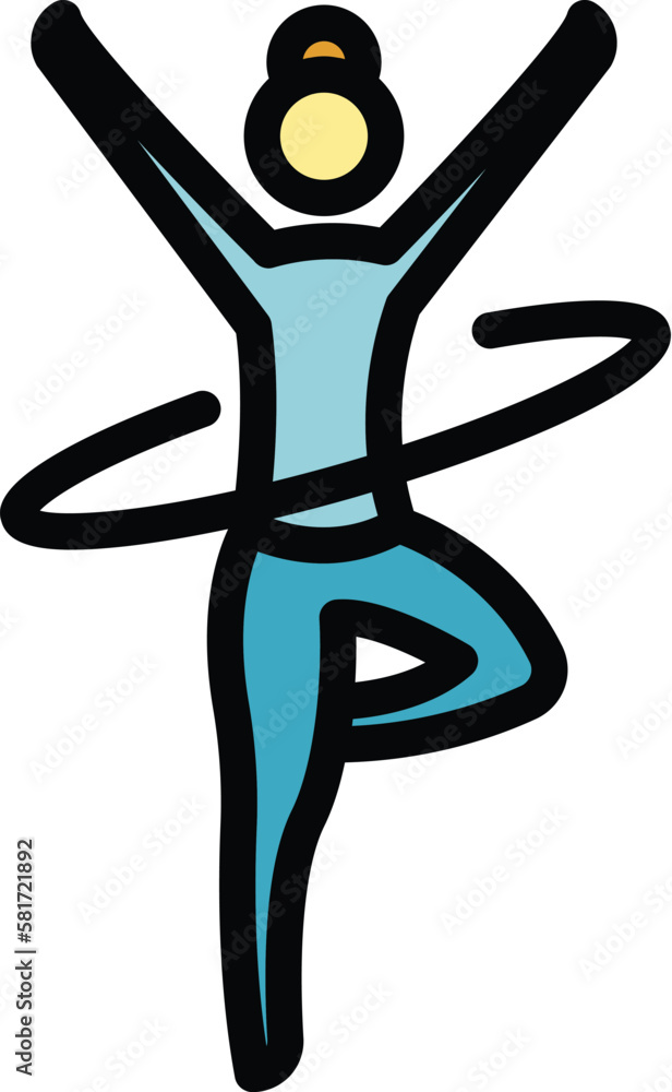 Poster pilates activity icon. outline pilates activity vector icon for web design isolated on white backgro