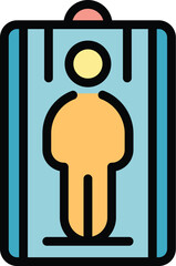 Solarium beauty icon. Outline Solarium beauty vector icon for web design isolated on white background color flat