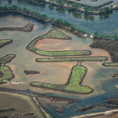 vue aérienne du Teich dans le Bassin d'Arcachon en France