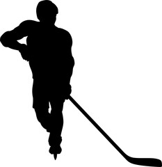 Ice Hockey Player Sports Silhouette