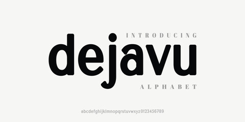 dejavu. Modern Bold Font. Regular Italic Number Typography urban style alphabet fonts for fashion, sport, technology, digital, movie, logo design, vector illustration