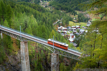 Zermatt, Switzerland. Gornergrat service train