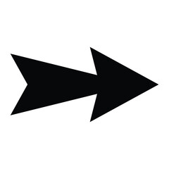 Arrow icon. Modern simple arrow or cursor. Directional arrow flat style isolated on white background. Vector illustration