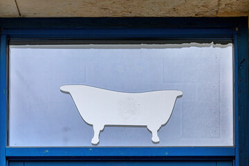 Copenhagen, Denmark A symbol for a bathtub at a public pool.