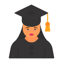 Graduate Woman Icon