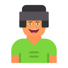 Hockey Player Man Icon