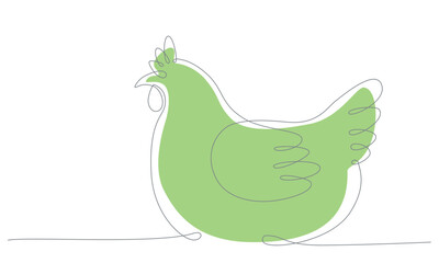 First spring bird hand draw continues one line. Vector stock illustration isolated on white background for wedding, Easter invitation or greeting card. Editable stroke. 