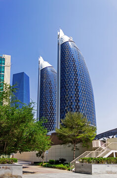 Dubai, United Arab Emirates &ndash; March 14, 2023: Damac Park Towers two luxurious towers located in Dubai International Financial Centre (DIFC)
