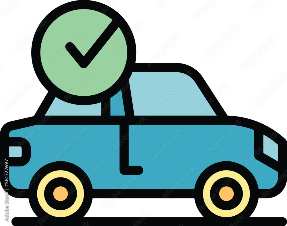Poster auto purchase icon. outline auto purchase vector icon for web design isolated on white background co