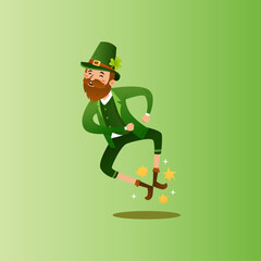 Leprechaun St. Patrick's Character Logo