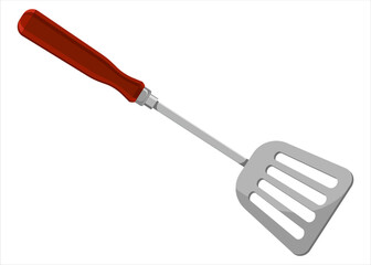 Culinary spatula. Isolated on white.