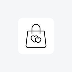 Bag, gift, fully editable vector fill icon

