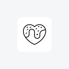 Favorite, heart, fully editable vector fill icon

