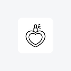 Obraz premium Love, bottle, fully editable vector fill icon