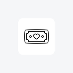 Engagement, envelope fully editable vector fill icon

