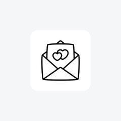 Letter, message, fully editable vector fill icon

