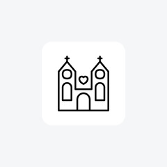 Building. House fully editable vector line icon

