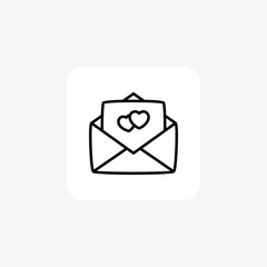 Letter, message,fully editable vector line icon

