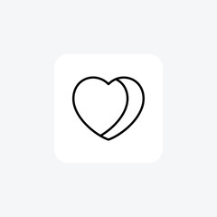 Favorite, heart fully editable vector line icon


