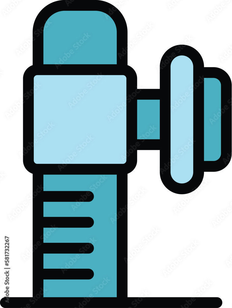 Poster mammography device icon. outline mammography device vector icon for web design isolated on white bac