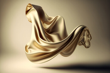 Elegant fashion flying satin silk cloth design for product display. Illustration