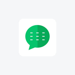 Bubble, chat, fully editable vector fill icon

