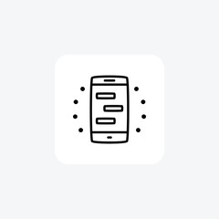 Cell, chat,  fully editable vector fill icon

