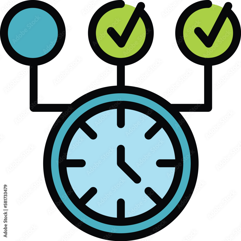 Poster task schedule hours icon. outline task schedule hours vector icon for web design isolated on white b