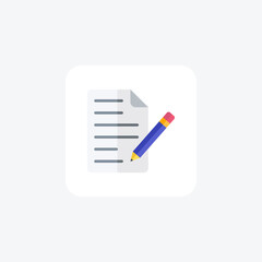Doc , document fully editable vector fill icon

