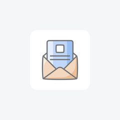 Email, marketing fully editable vector fill icon

