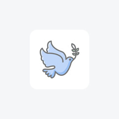 Peace, peace day, fully editable vector fill icon

