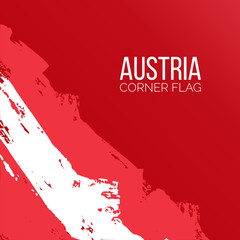 austria flag in abstract brush stroke paint shape illustration background with space for text