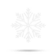 White snowflake icon, suitable for Christmas