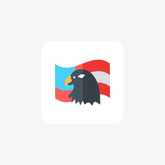 American eagle day fully editable vector icon

