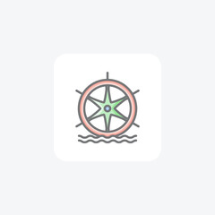 National maritime day fully editable vector icon

