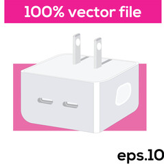 charger charging head vector, cell phone, mobile phone charger vector art