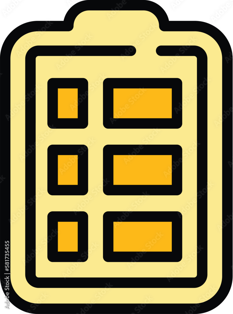 Poster task schedule board icon. outline task schedule board vector icon for web design isolated on white b